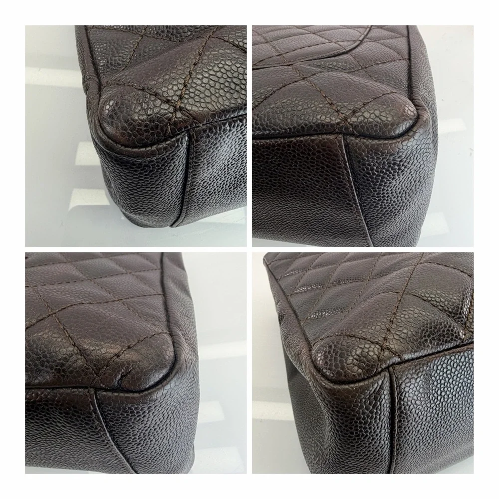 Chanel Caviar Grand Shopper Tote GST Brown Silver - Picture 8 of 14